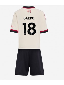 Billige Liverpool Cody Gakpo #18 Bortedraktsett Barn 2025-26 Kortermet (+ Korte bukser)